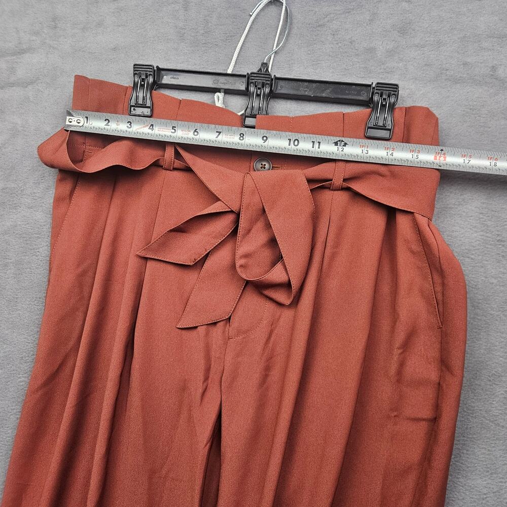 Madewell Drapey Paperbag Pants Size 16 Tall Burnt Clay - Picture 3 of 8